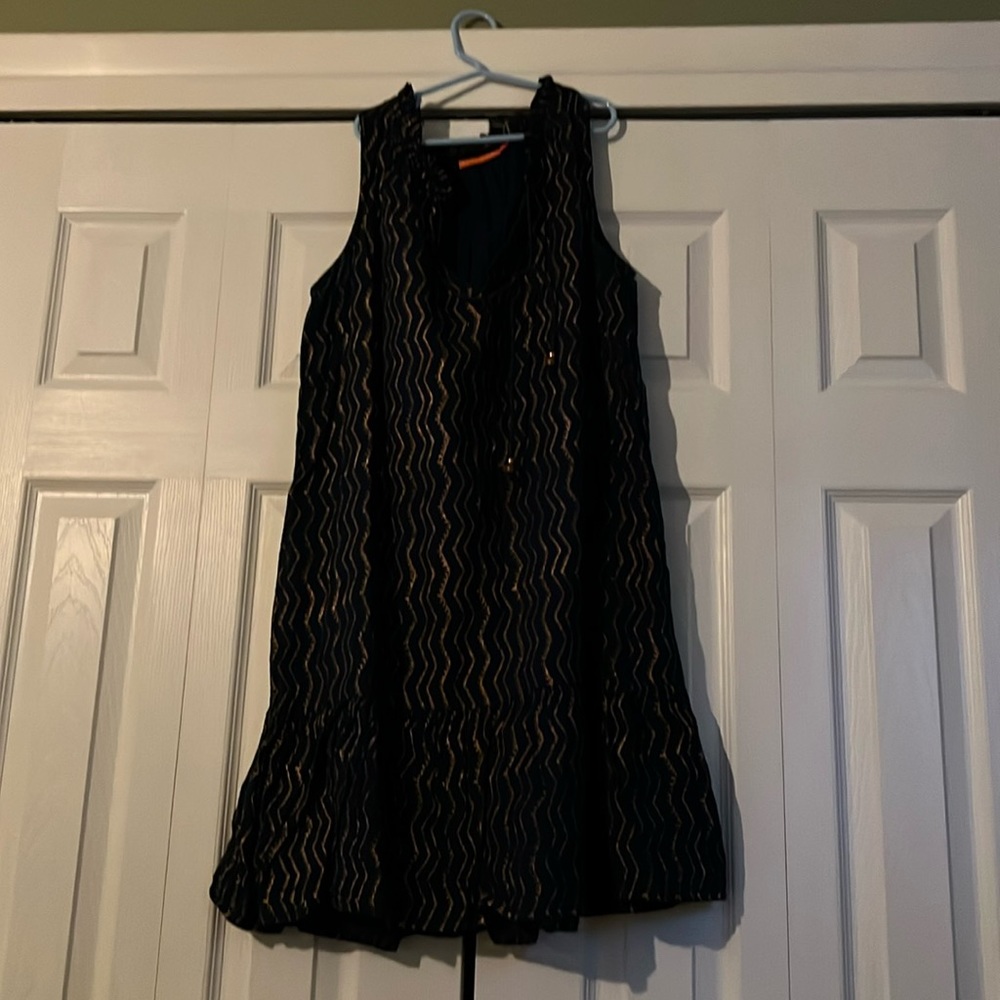 Navy and gold Oliphant dress